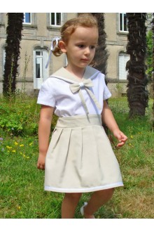 Costume rétro de petit marin fille Emérance