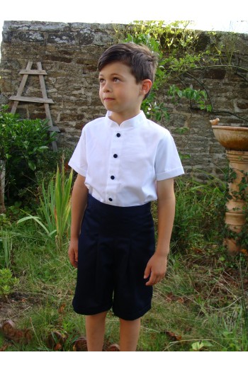 Enfant d'honneur garçon bleu et blanc